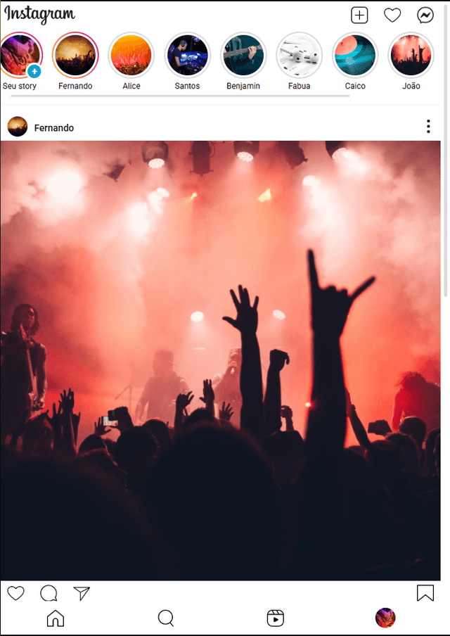 Clone do layout do Instagram